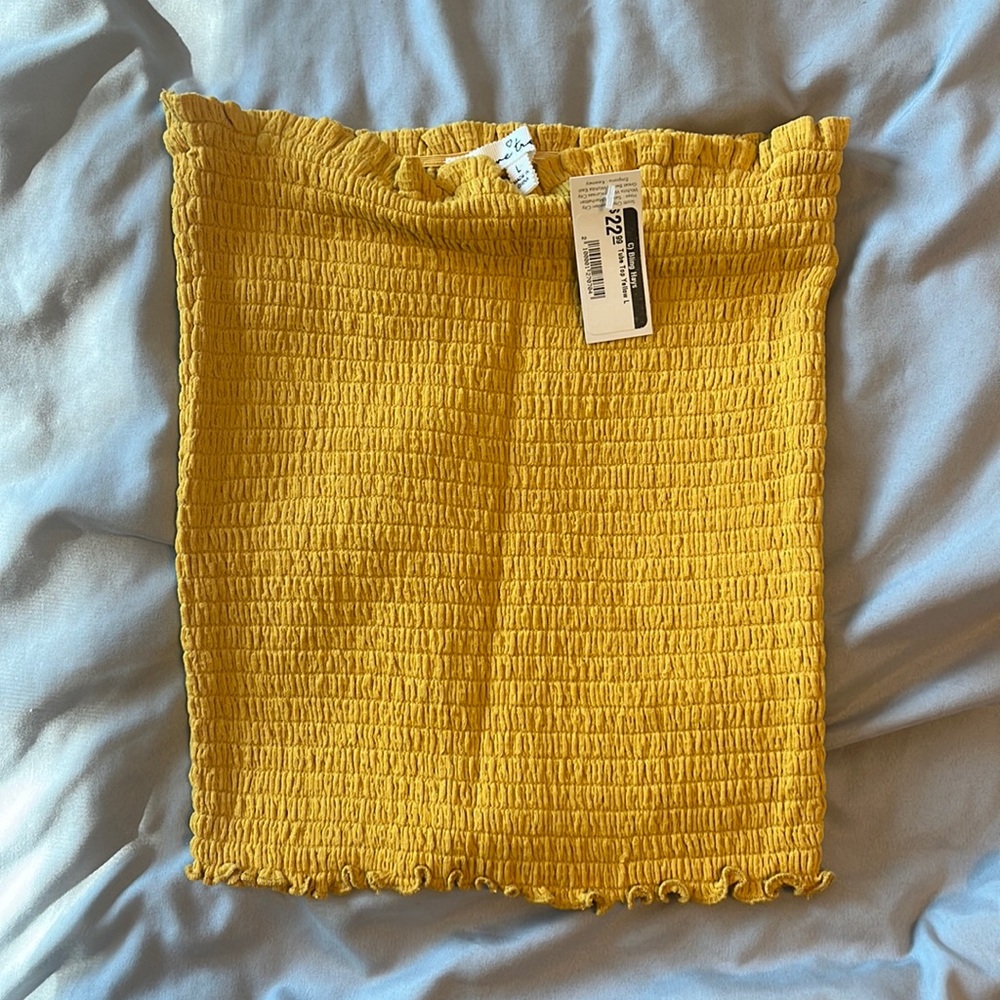 Yellow tube top
